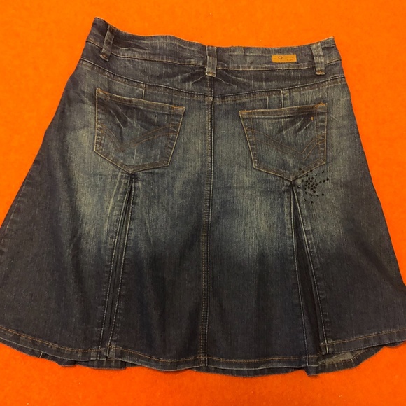 Vintage Plastic by Gly ’ denim skirt with pleats EUC - Picture 11 of 13